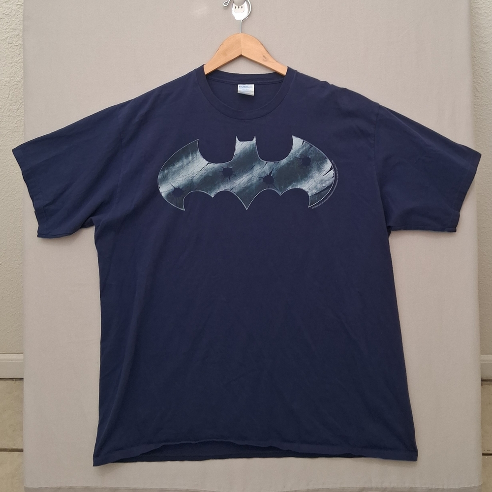 Men's Batman Steel Logo Short Sleeve T-shirt : Size XXL : Blue